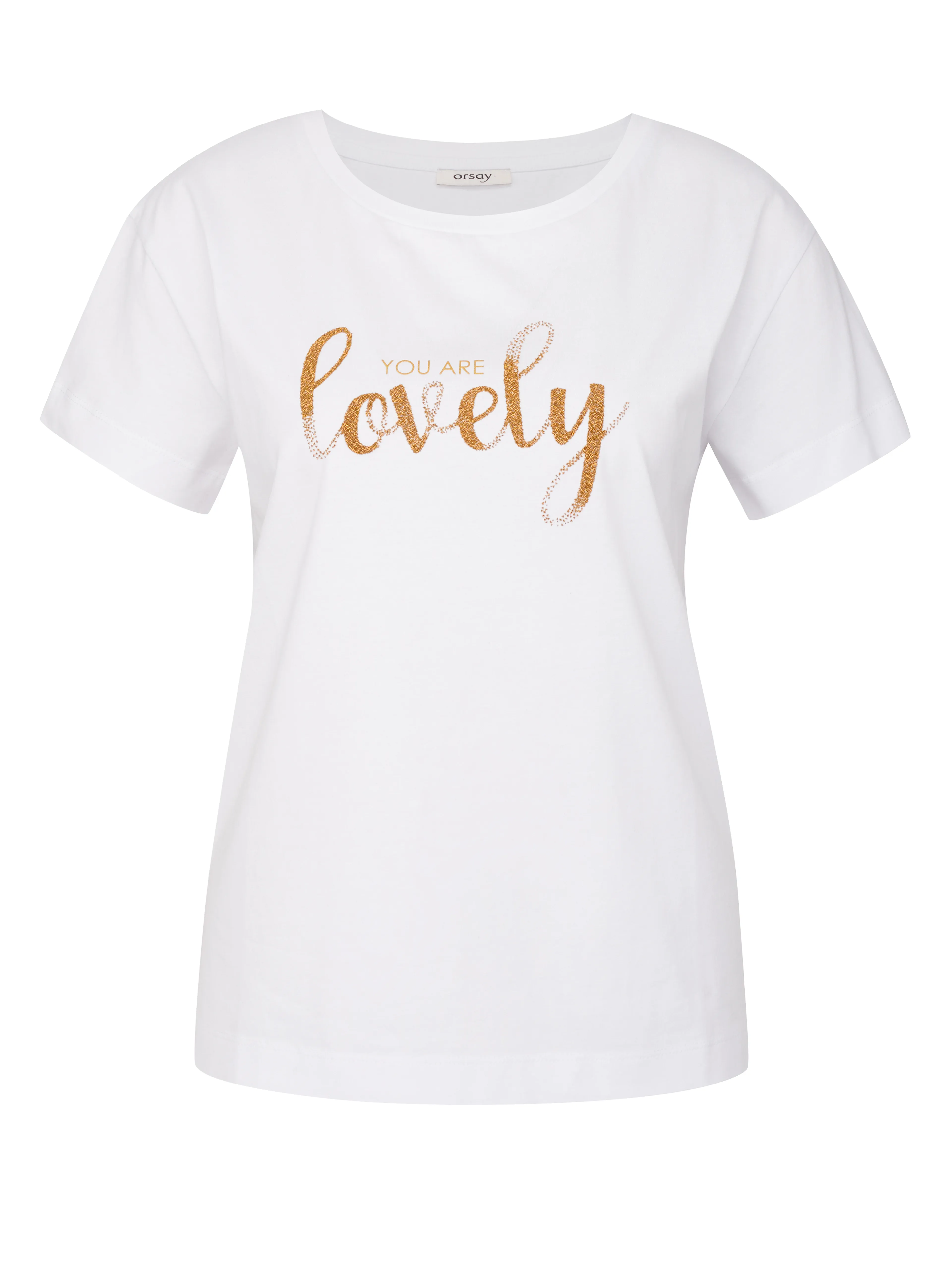 Weißes Damen-T-Shirt mit kurzen Ärmeln ORSAY