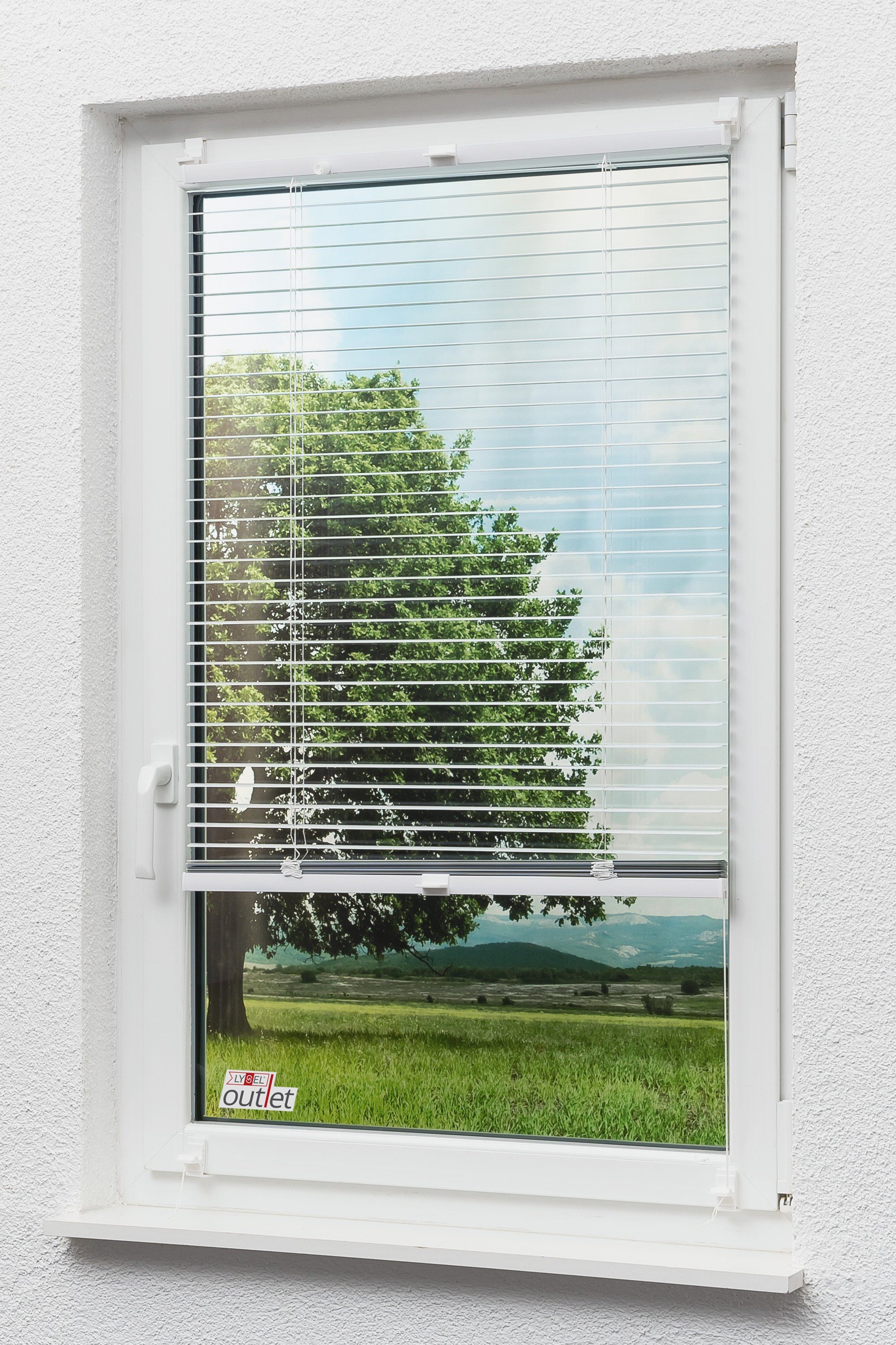 Jalousie Alu 25mm klemmen Weiß, LYSEL®, HxB 130x60cm