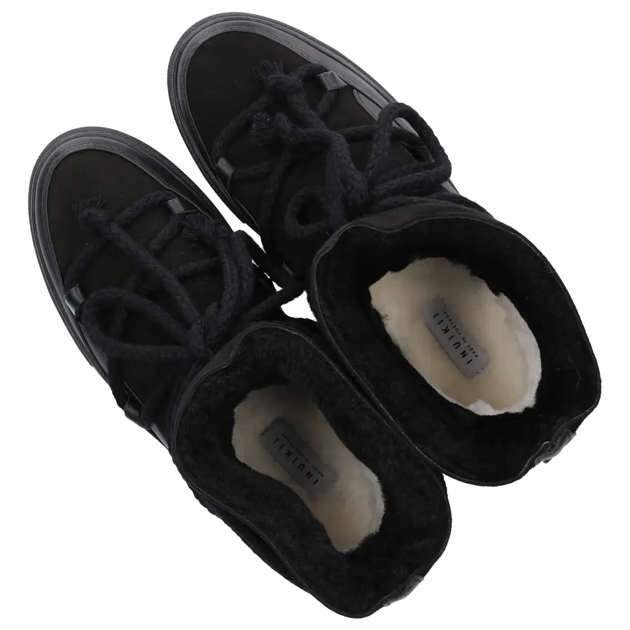 INUIKII - Snowboots CLASSIC Kalbsveloursleder - schwarz