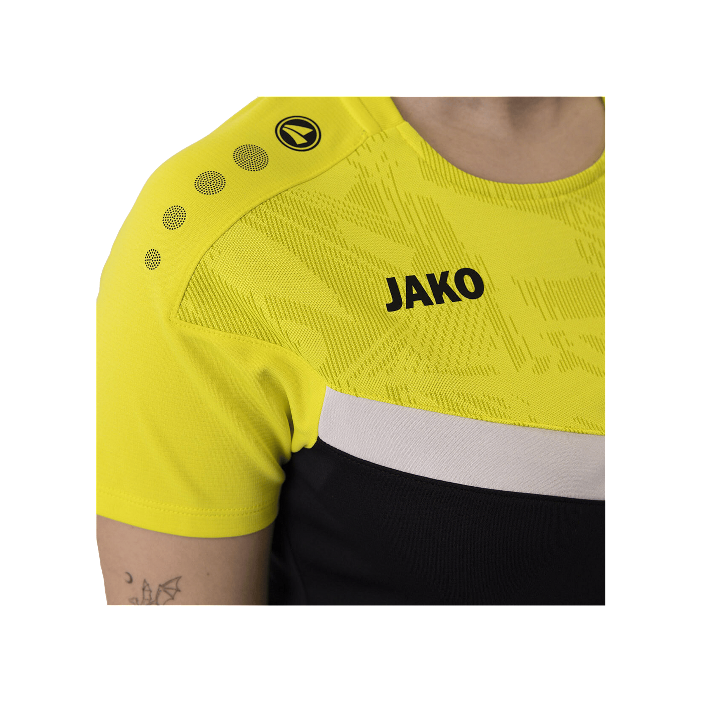 JAKO Icon T-Shirt Damen Schwarz Gelb F808