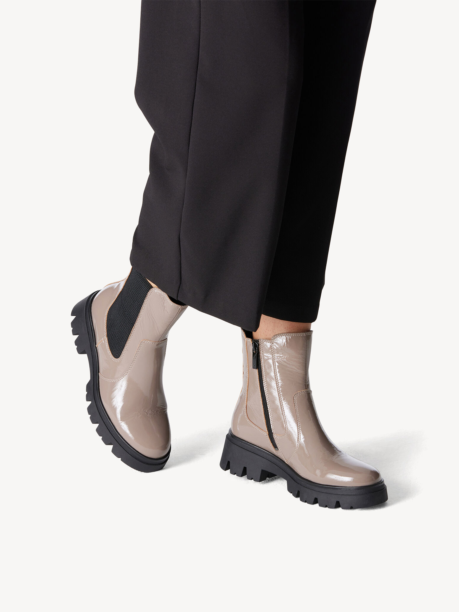 Bottine Chelsea en cuir - marron