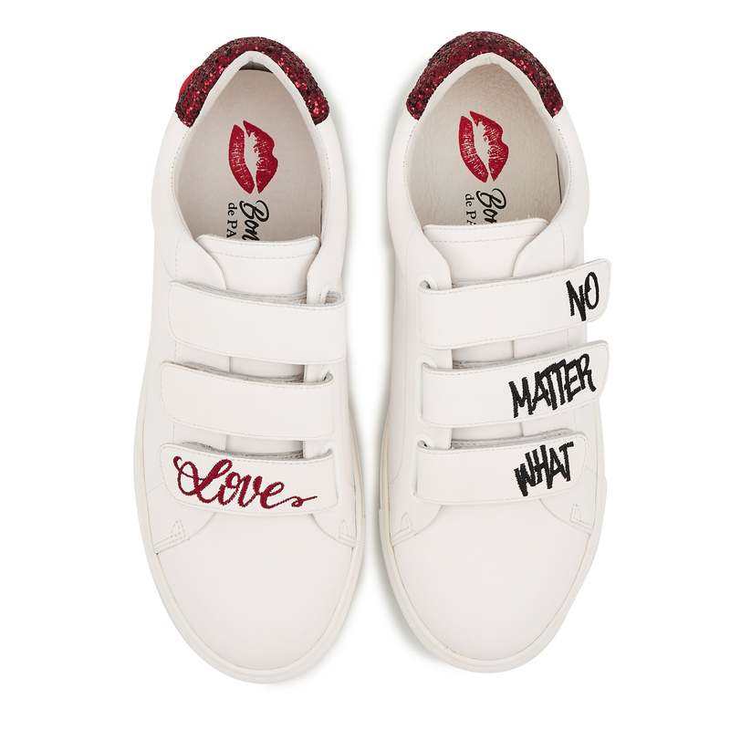 Baskets en cuir Edith love no matter what