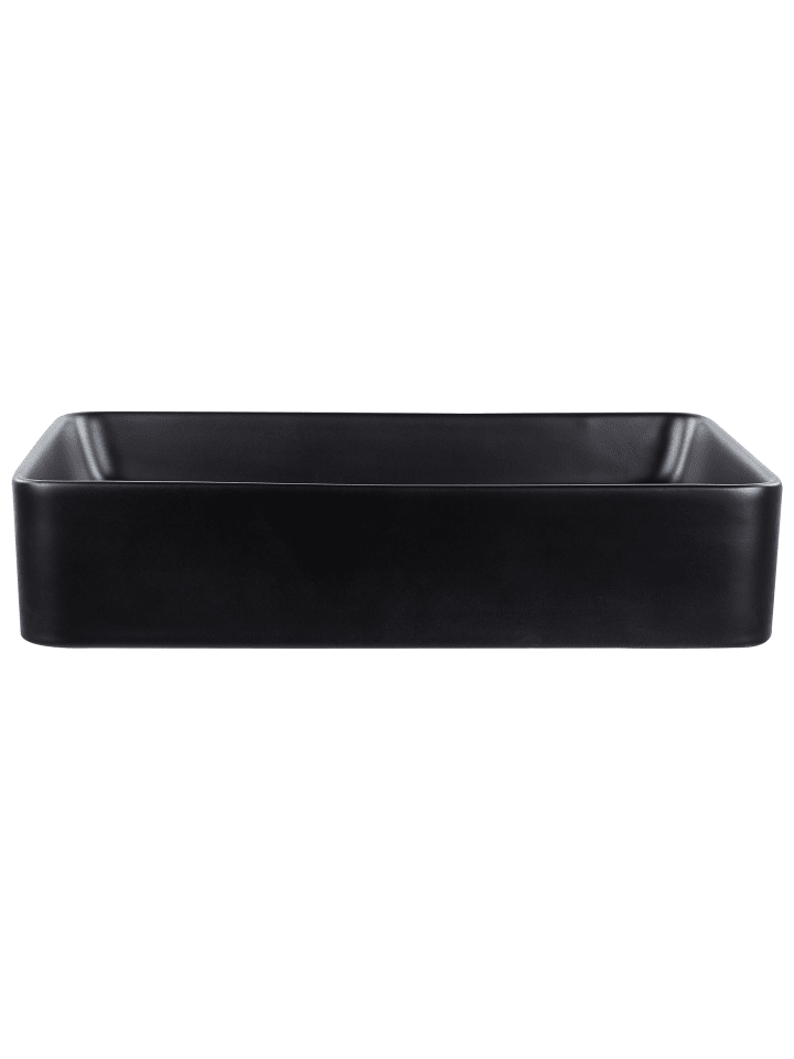 Beliani Waschbecken CHIVANA in Schwarz - (W) 51 x (H) 11 x (L) 34 cm günstig kaufen onesize