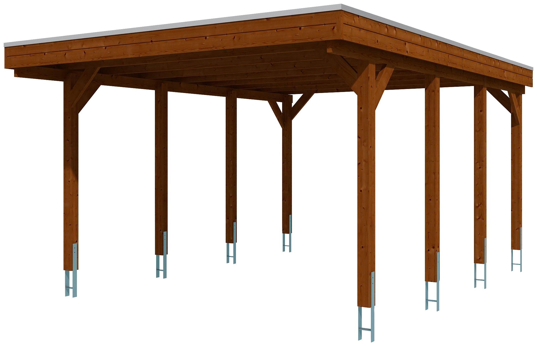 Skanholz Einzelcarport Friesland, BxT: 397x555 cm, 221 cm Einfahrtshöhe