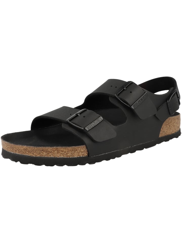 Birkenstock Sandale Milano Birko-Flor normal in schwarz günstig kaufen