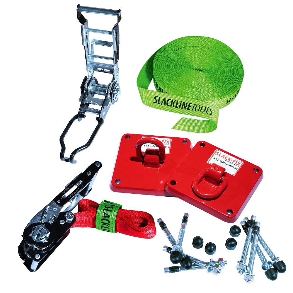 Slackline-Tools Slackline Slackline-Set Wandfix Air