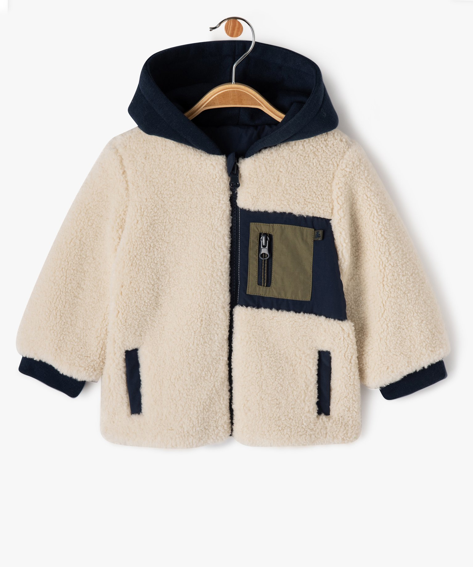 Blouson réversible à capuche bébé Garçon - LuluCastagnette ecru | GEMO