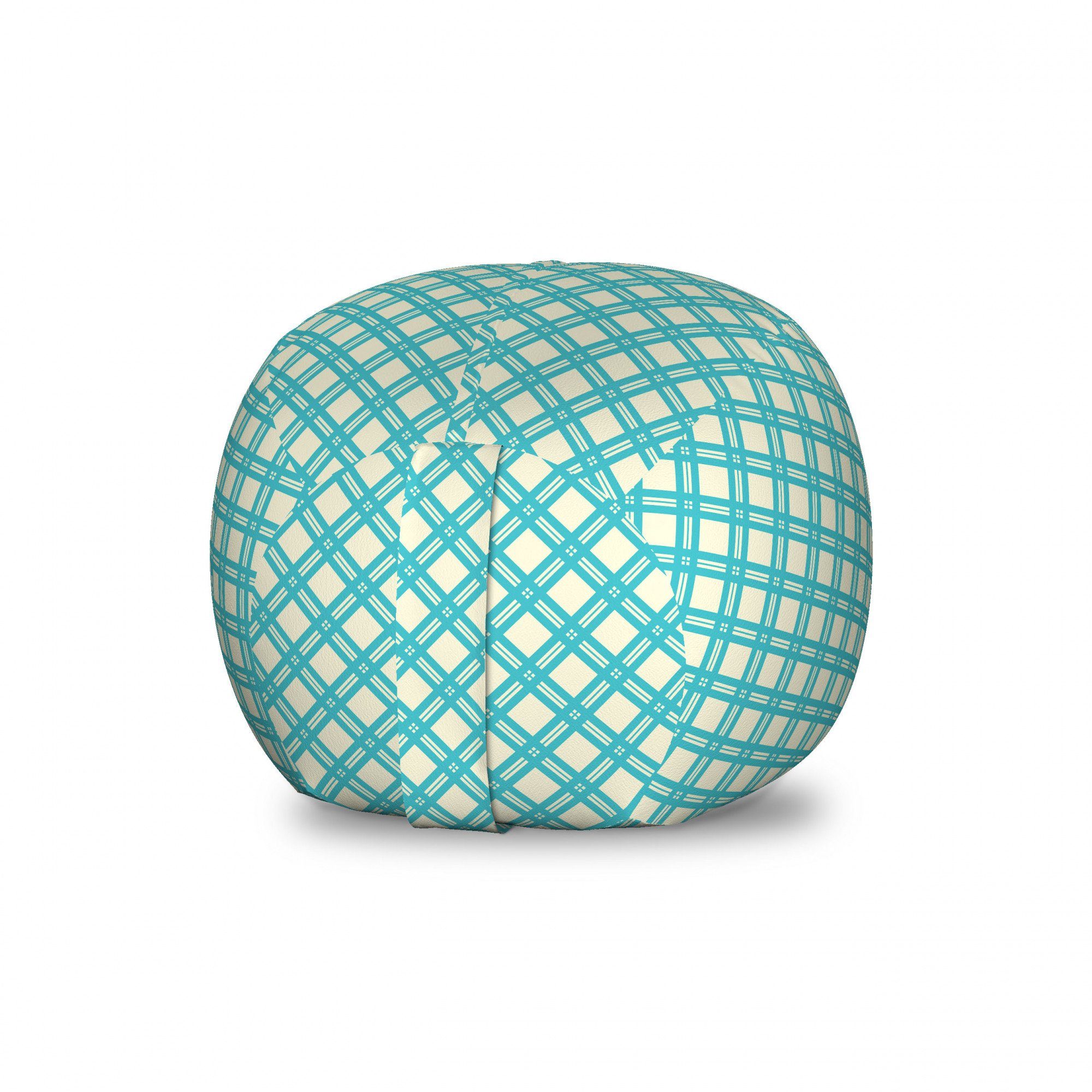 Abakuhaus Spielzeugtruhe Gefüllter Tier Organizer Waschbare Tasche für Kinder, Geometrisch Aqua Karo Tile