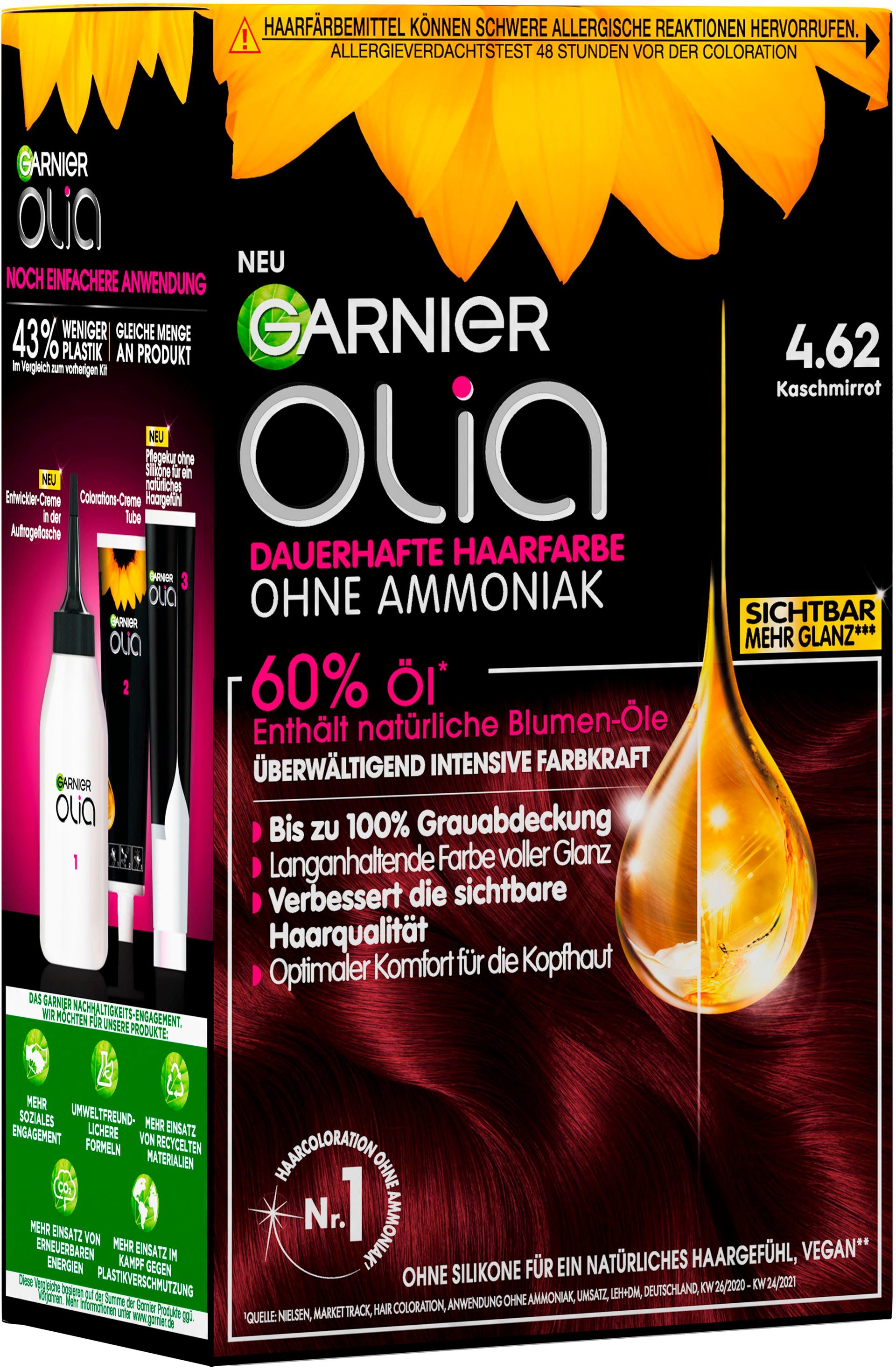 GARNIER Coloration Garnier Olia dauerhafte Haarfarbe, Set, 3-tlg., Ölbasis