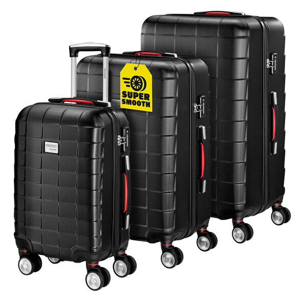 Hartschalenkoffer-Set Exopack, 3-tlg., schwarz