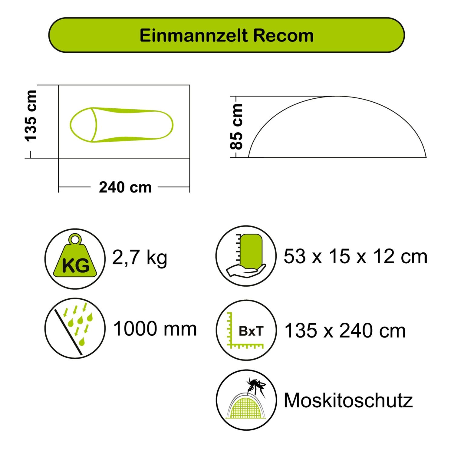Einmannzelt Recom