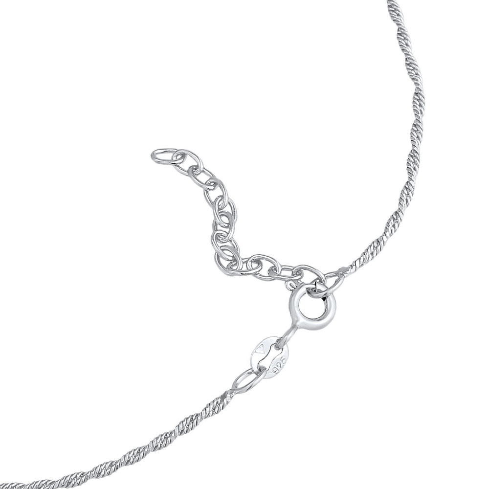 Elli Elli Bracelet de Cheville Femmes torsadé base intemporel tendance réglable en arg Bijoux