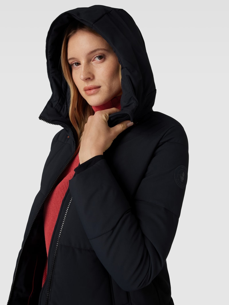 Steppmantel mit Kapuze Modell 'MISSY' in schwarz