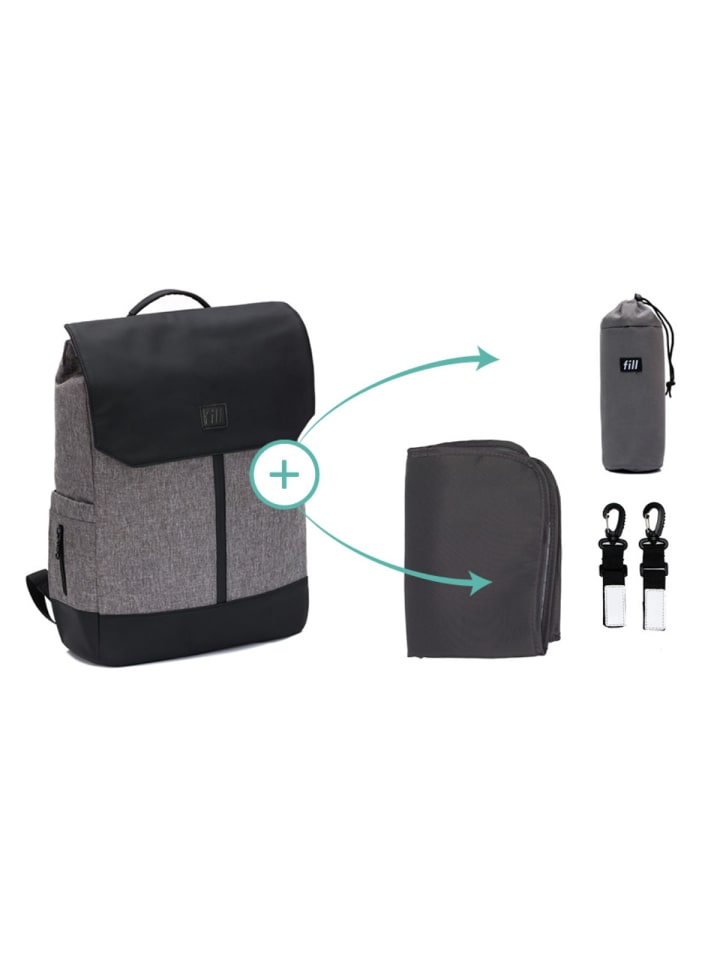 fillikid Wickelrucksack Osaka Exklusiv in Grau Melange günstig kaufen onesize