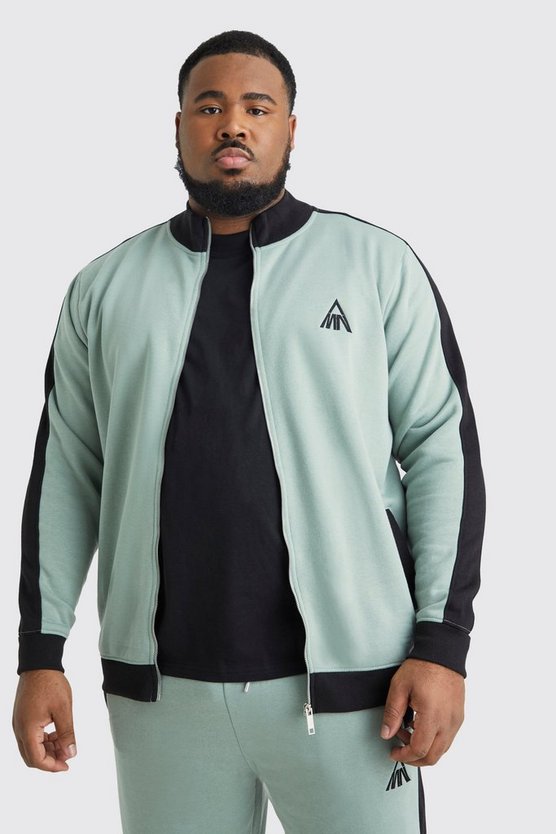 Plus Man Sweatshirt-Trainingsanzug mit Trichterkragen