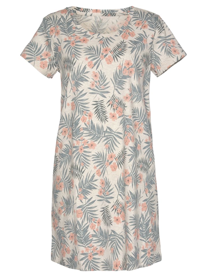 LASCANA Sleepshirt in sand-bedruckt günstig kaufen