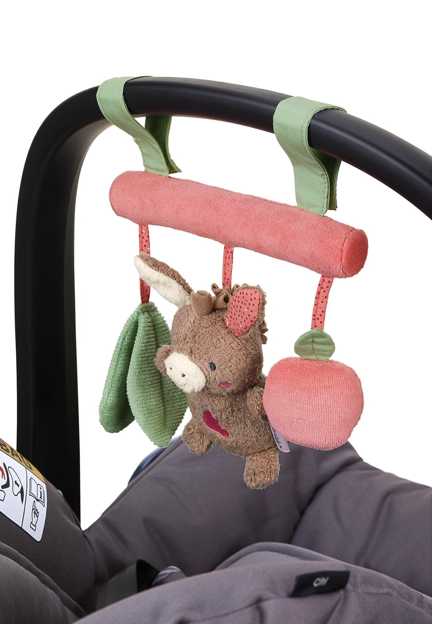 Spielzeug z. Aufhängen Esel Emmily hellrot, 17 cm