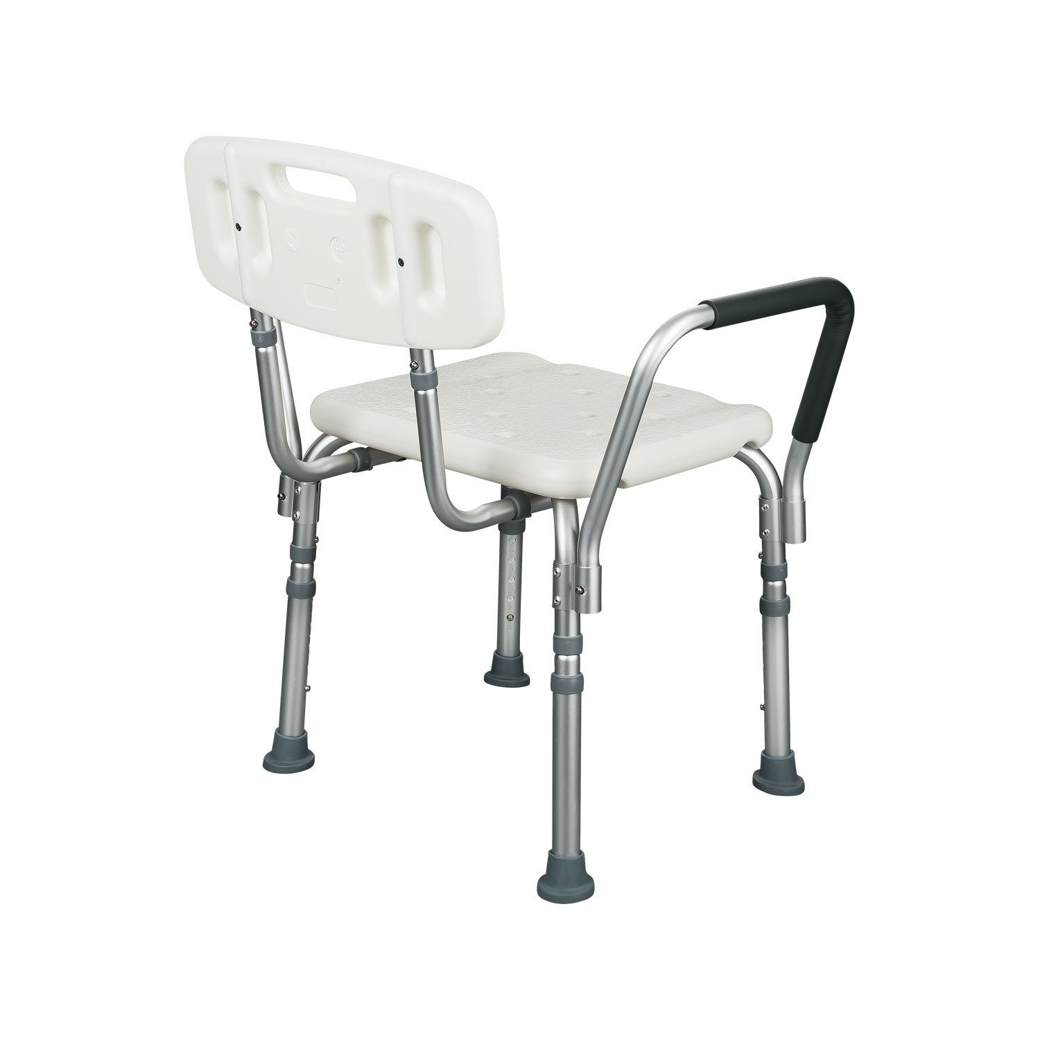 flexilife Duschhocker Duschsitz Duschhocker mit Rückenlehne und Armlehne - 110 kg belastbar