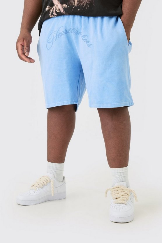 Plus Oversize Shorts in Blau