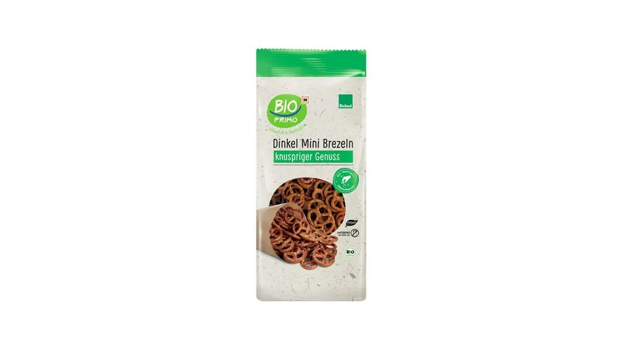 BIO PRIMO Bioland-Mini Dinkel Brezel mit Salz 125 g
