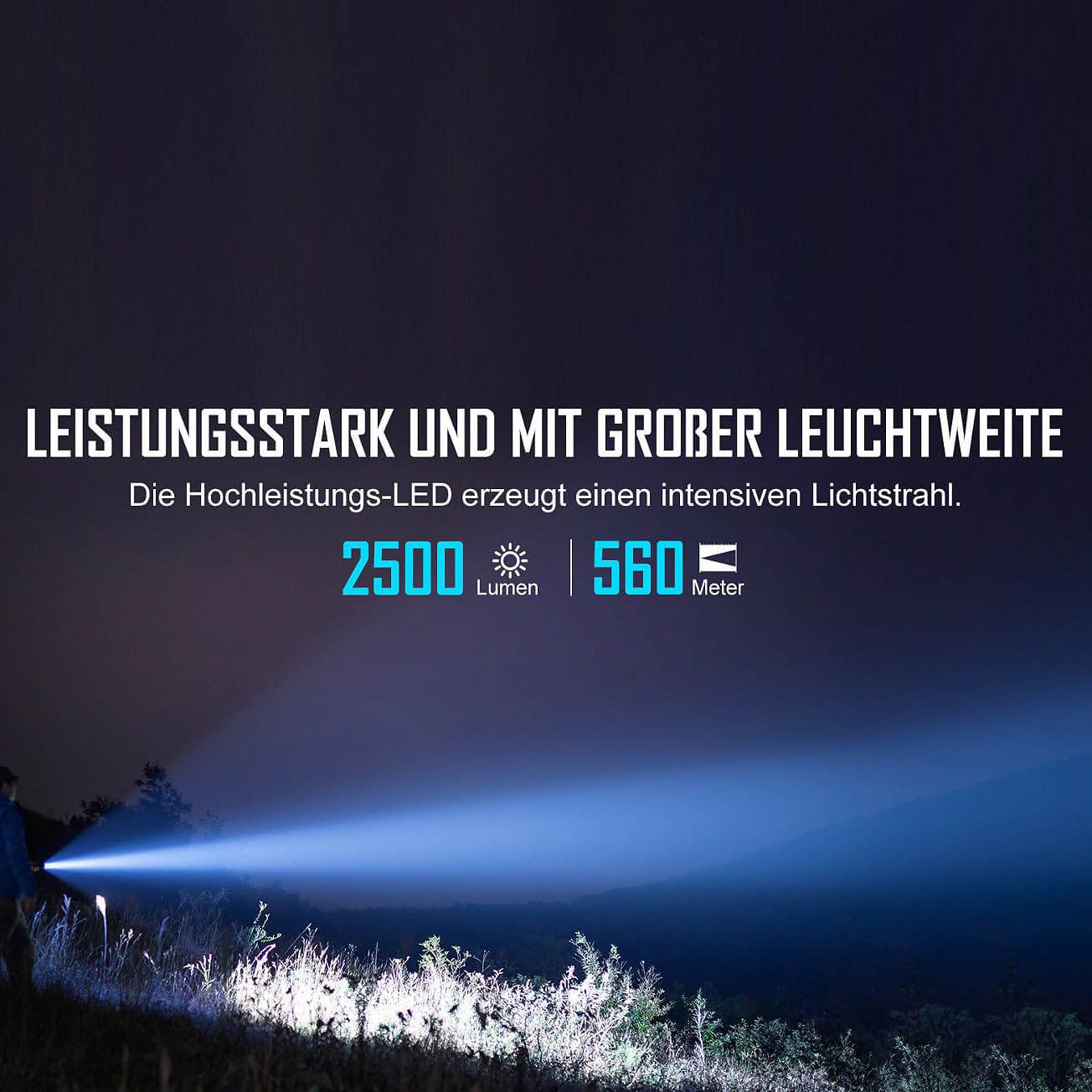 Warrior X 3 Taktische LED Taschenlampe