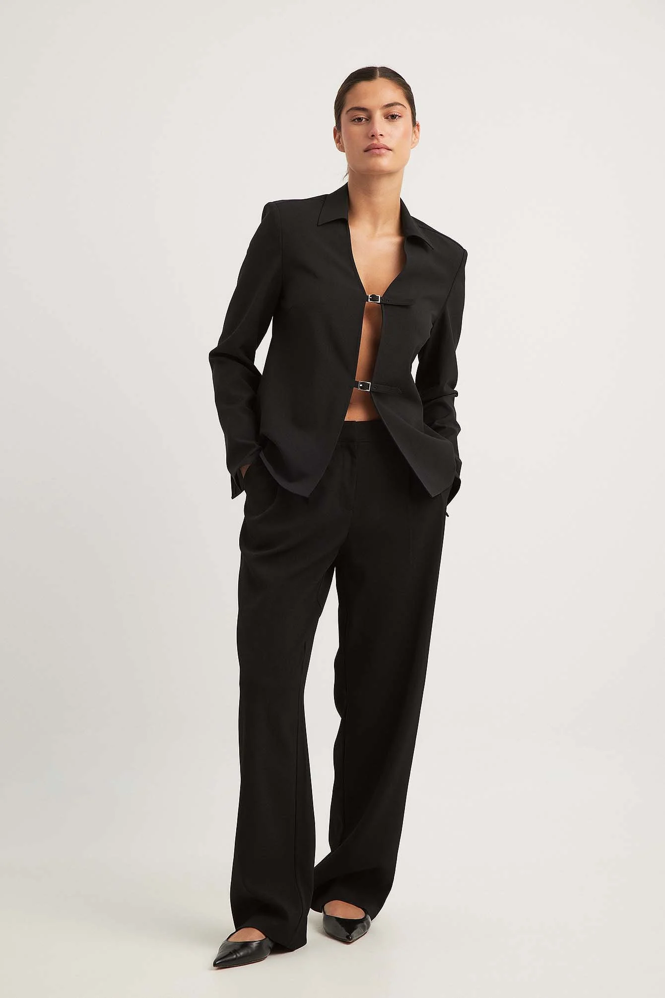 Bluse mit Schnallendetail vorne