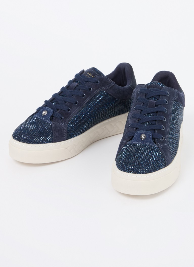 Sneaker Kurt Geiger Kensington in pelle scamosciata con strass