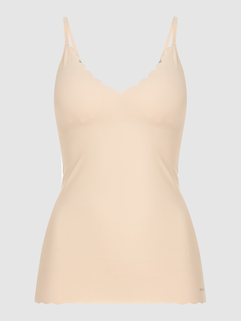 Top mit herausnehmbaren Cups Modell 'Micro Lovers' in beige