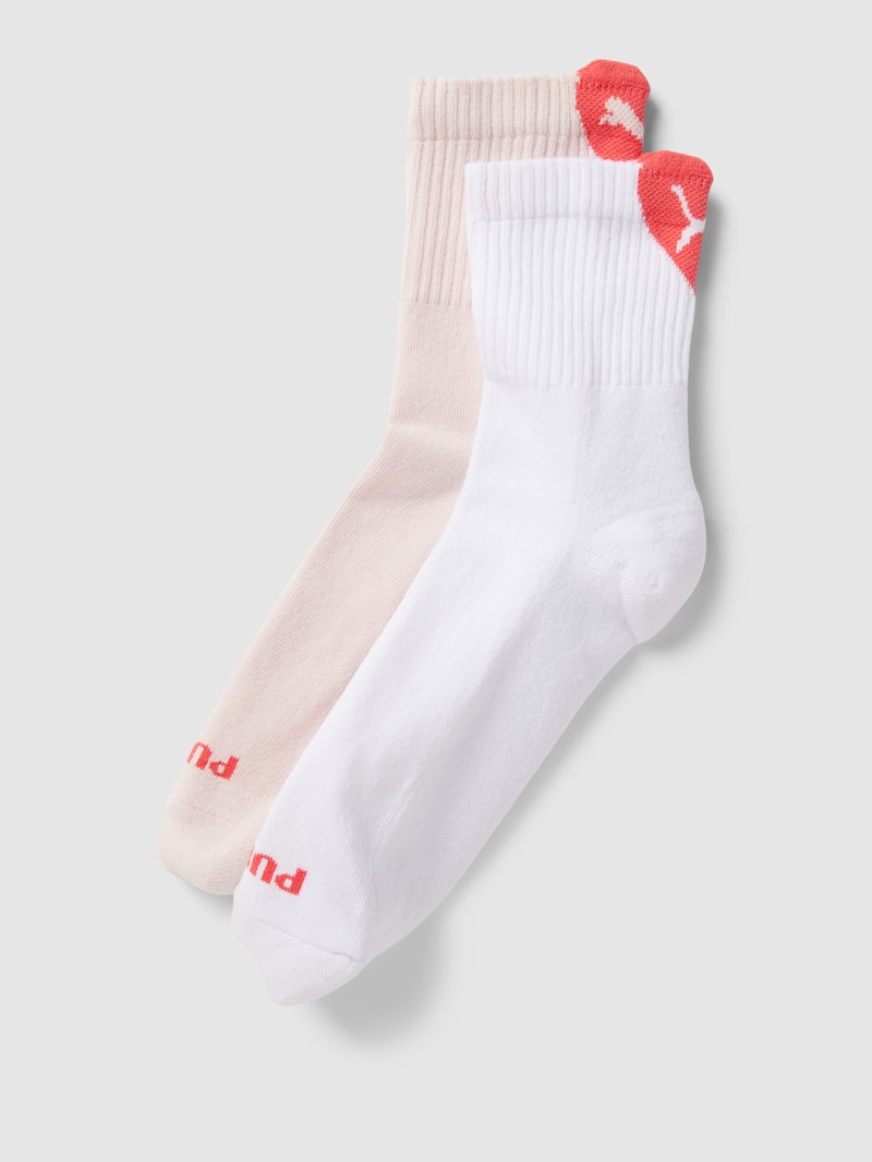 Socken mit Label-Details im 2er-Pack in rosé