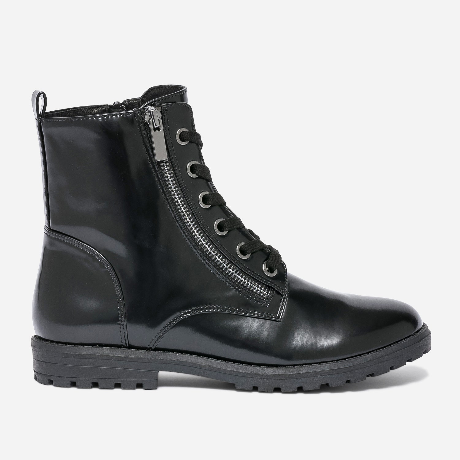 Bottine noire à zip