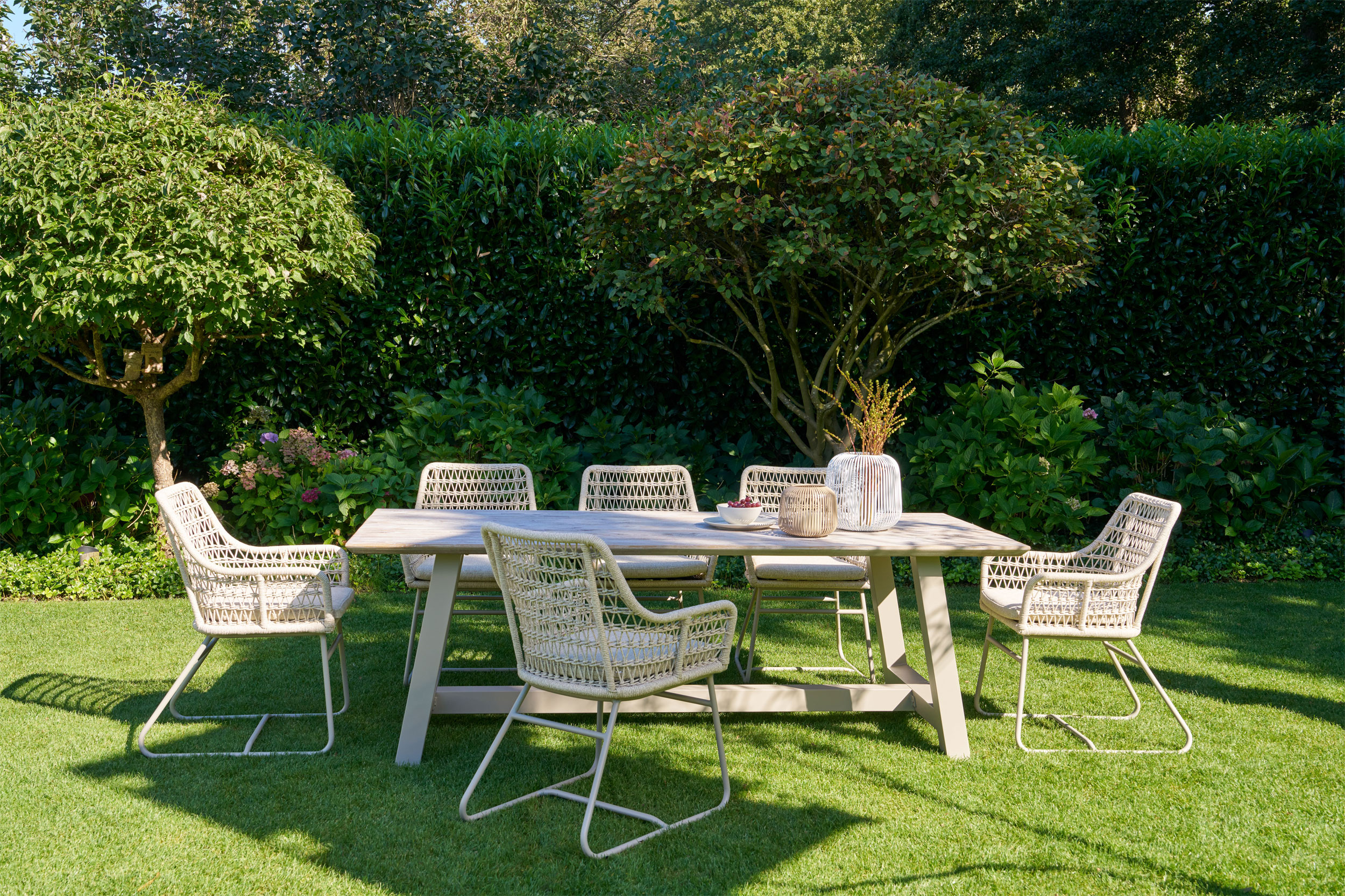 OUTDOORGartentisch Teak Weiss