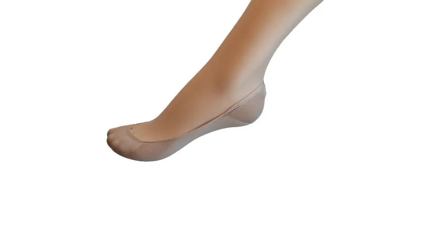 Steps Damen Füßlinge Ballerina Tactel-Faser nahtlos beige
