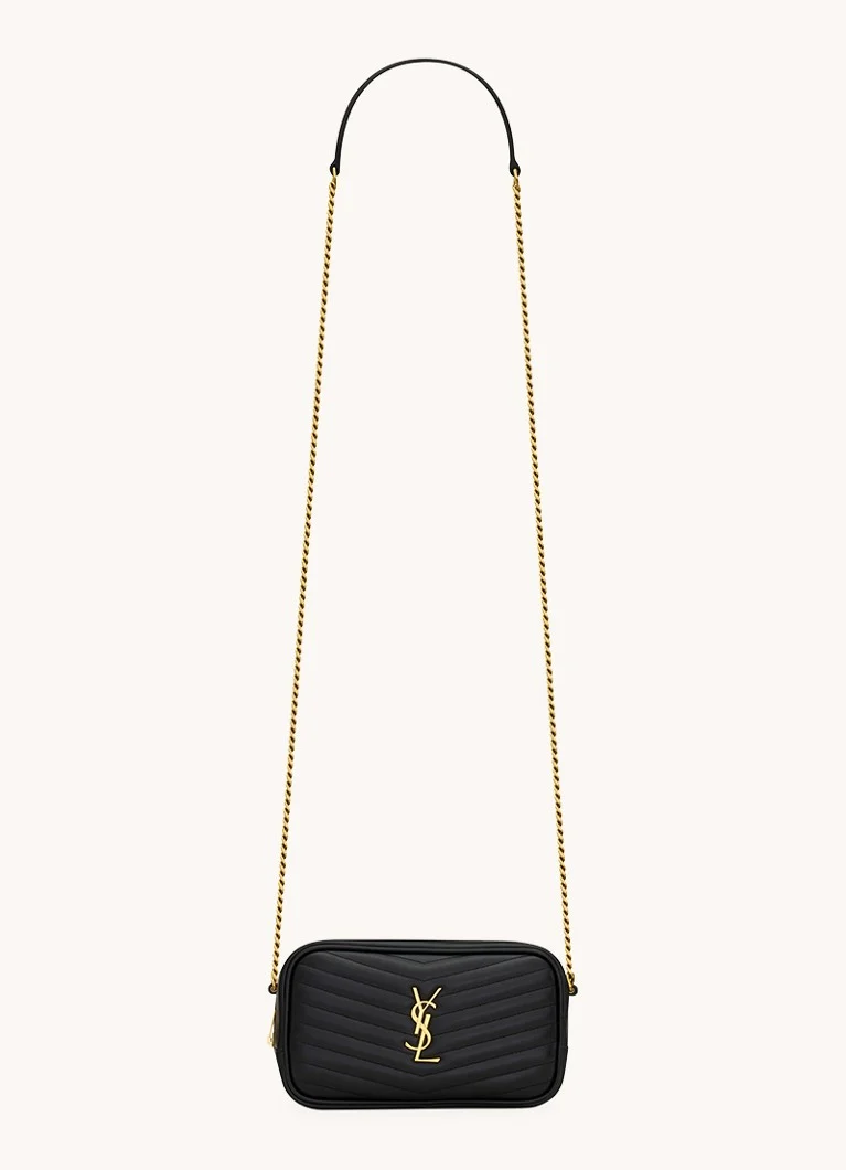 Saint Laurent Lou Mini -olkalaukku tikattua vasikannahkaa