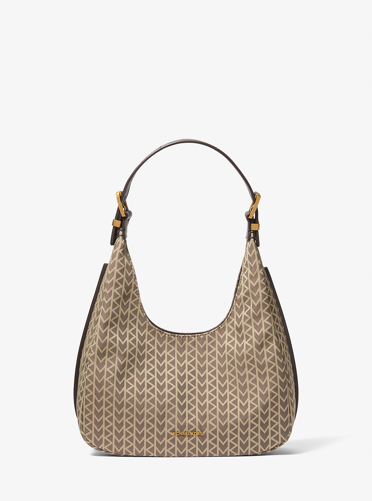 Nolita Liten MK2000 Logo Jacquard Hobo Skulderveske - NATURLIG