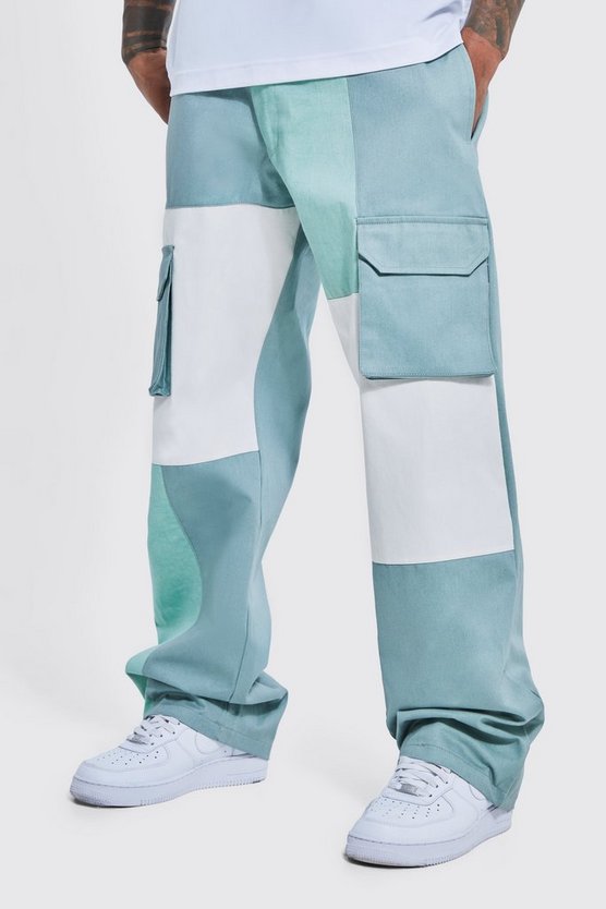 Lockere Colorblock Cargo-Hose