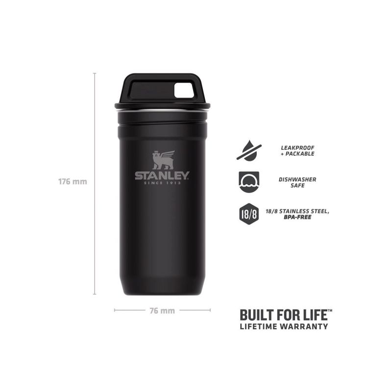 Brillenset Stanley, Adventure Nesting Shot Glass SET 5 pz Matte Black Pebble