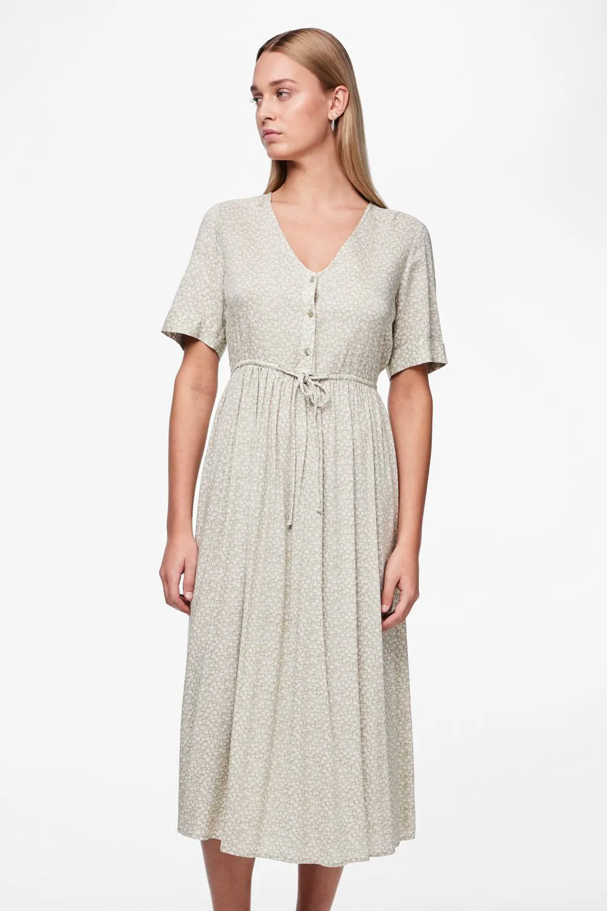 PIECES  Kleid - Beige - A-Linie