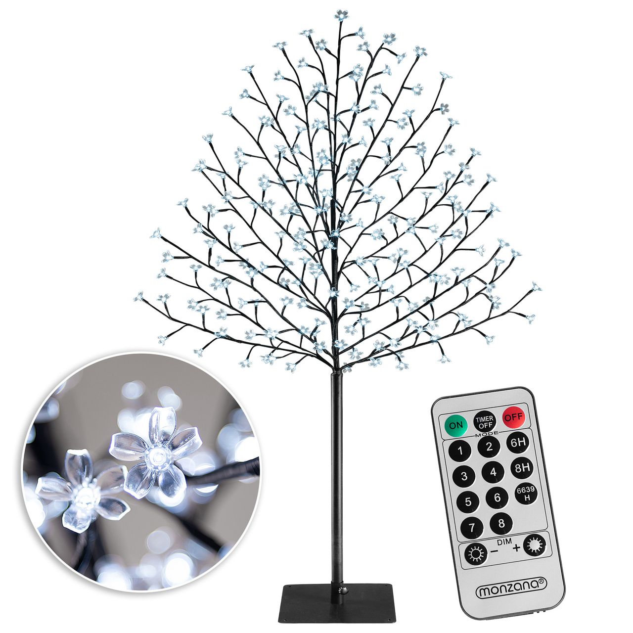 Casaria monzana® Kirschblütenbaum 220 LED 220cm blau