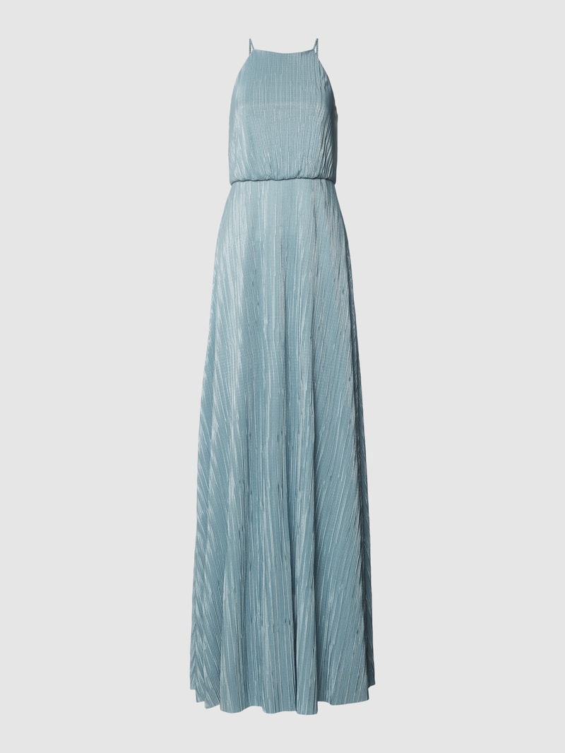 Abendkleid mit Strukturmuster in schilf