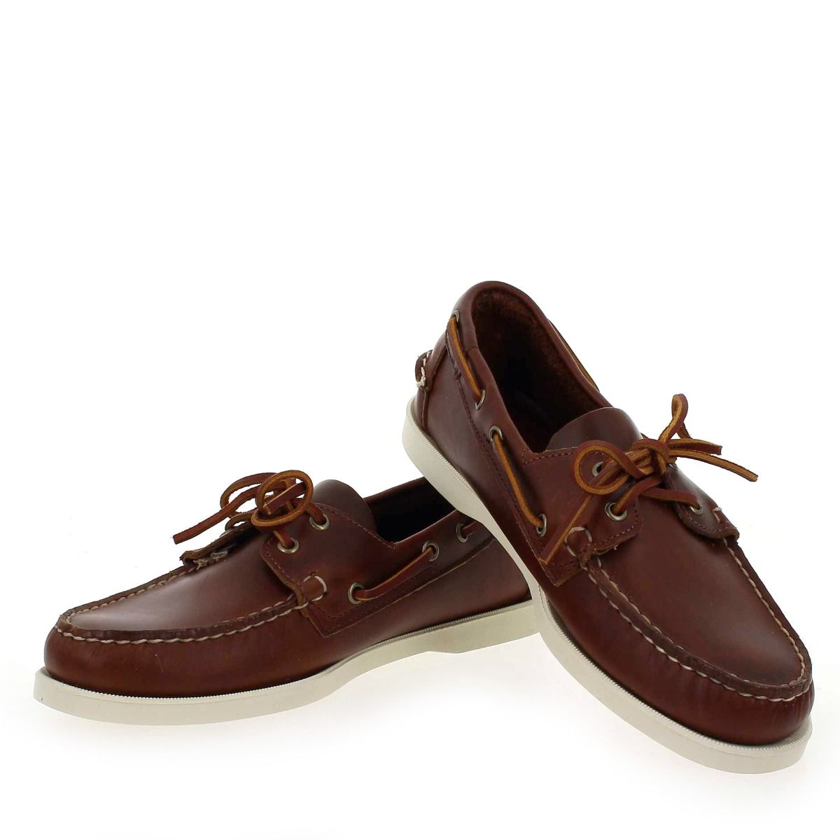 Sebago  DOCKSIDE PORTLAND WAXED - Marron