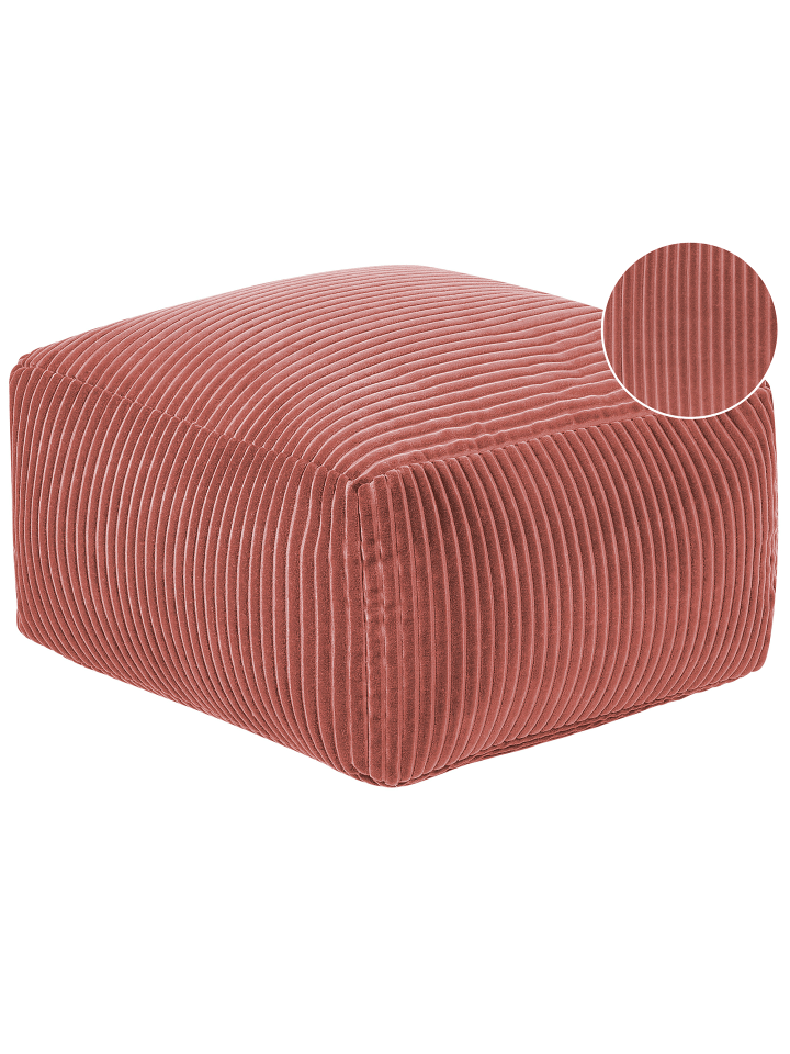 Beliani Pouf MUKKI in Rot - (W) 50 x (H) 30 x (L) 50 cm günstig kaufen onesize