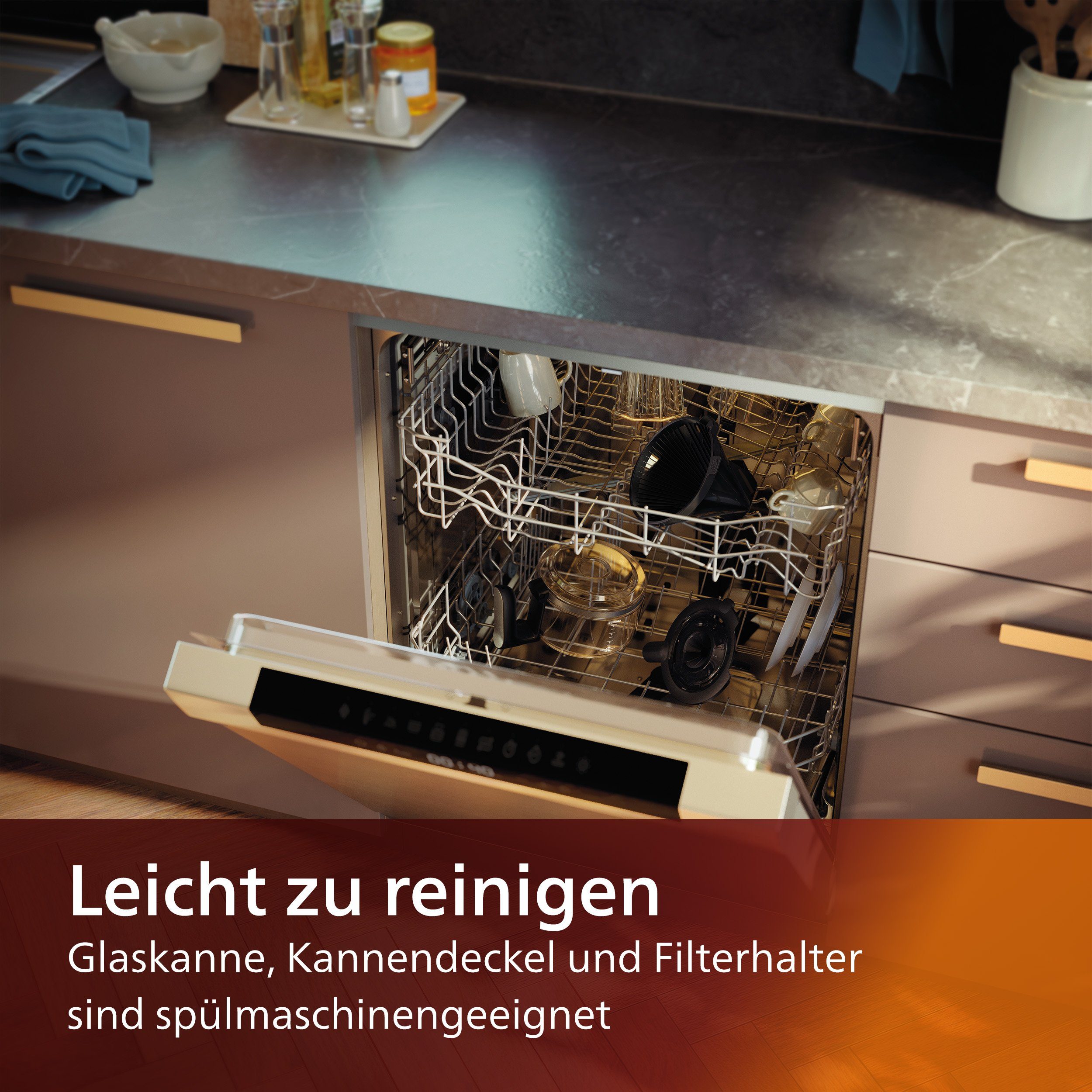 Philips Kaffeemaschine mit Mahlwerk HD7888/01 All-in-1 Brew, Papierfilter 1x4, mit Smart Dosierung und Kaffeebohnenbehälter