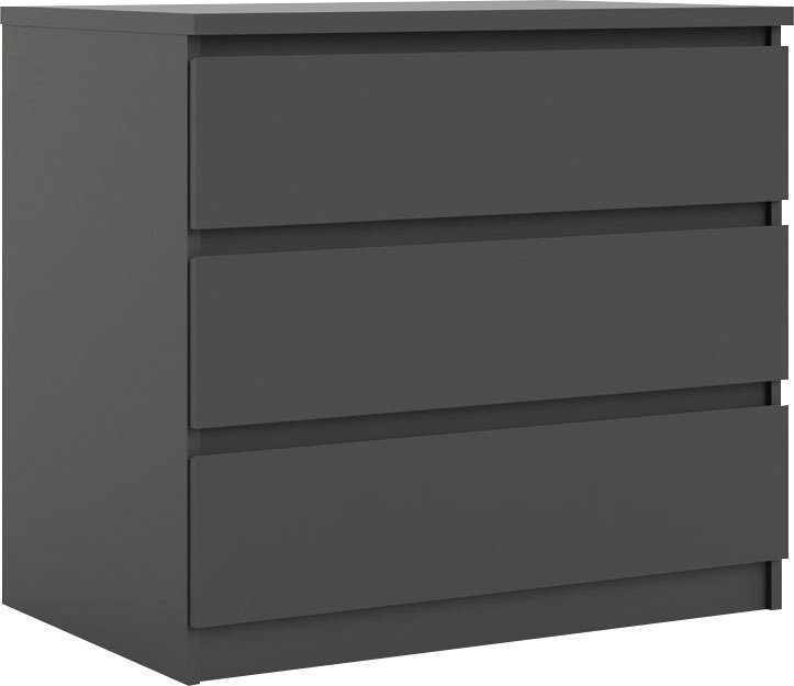 Home affaire Kommode Naia, abgerundete Schubladenkanten auf Metallgleiter, Breite 77 cm