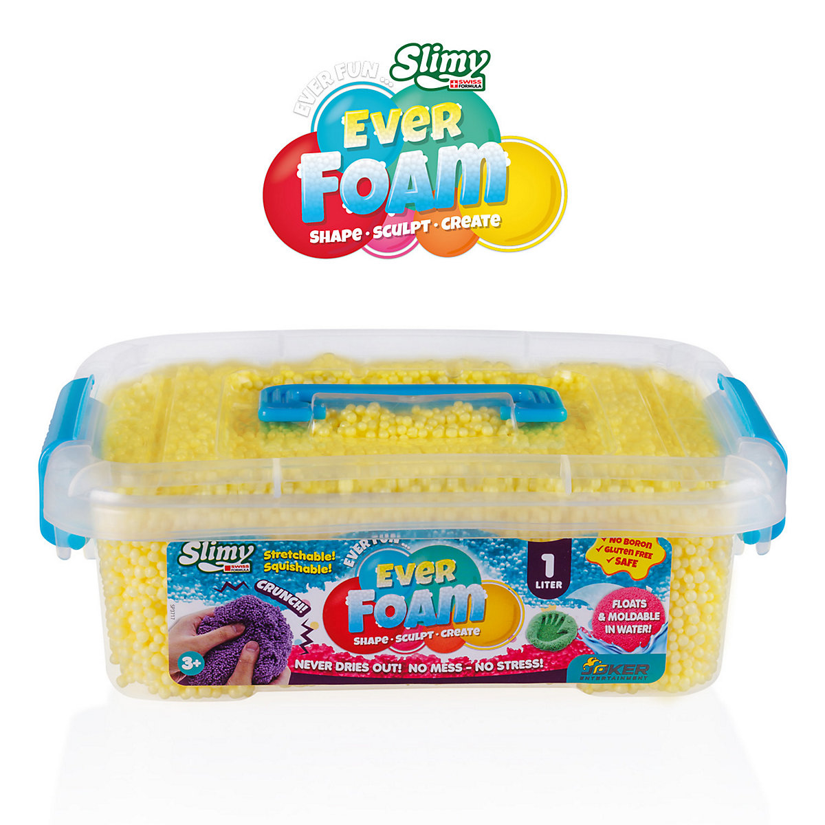 SLIMY Ever Foam - 1 Liter ultimativ sensorische original Slimy Wolkenschleim Spielmasse, die niemals trocknet!