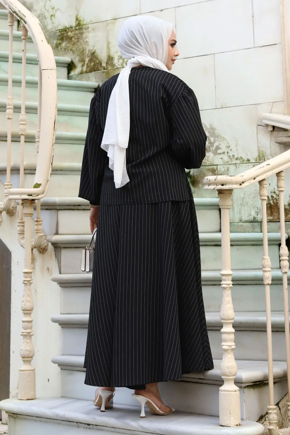 Tesettür Dünyası  Zweiteiler - Schwarz - Regular Fit