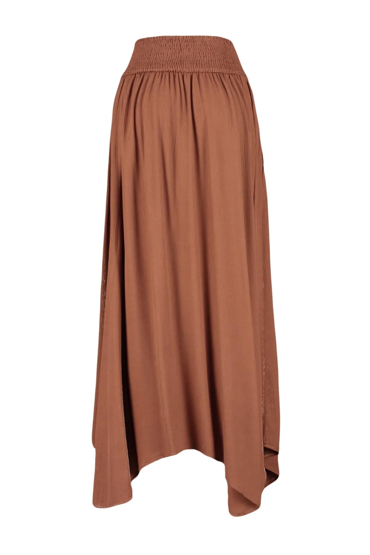 Trendyol Collection  Brauner gewebter Maxirock mit Schlitz TBESS23ET00001