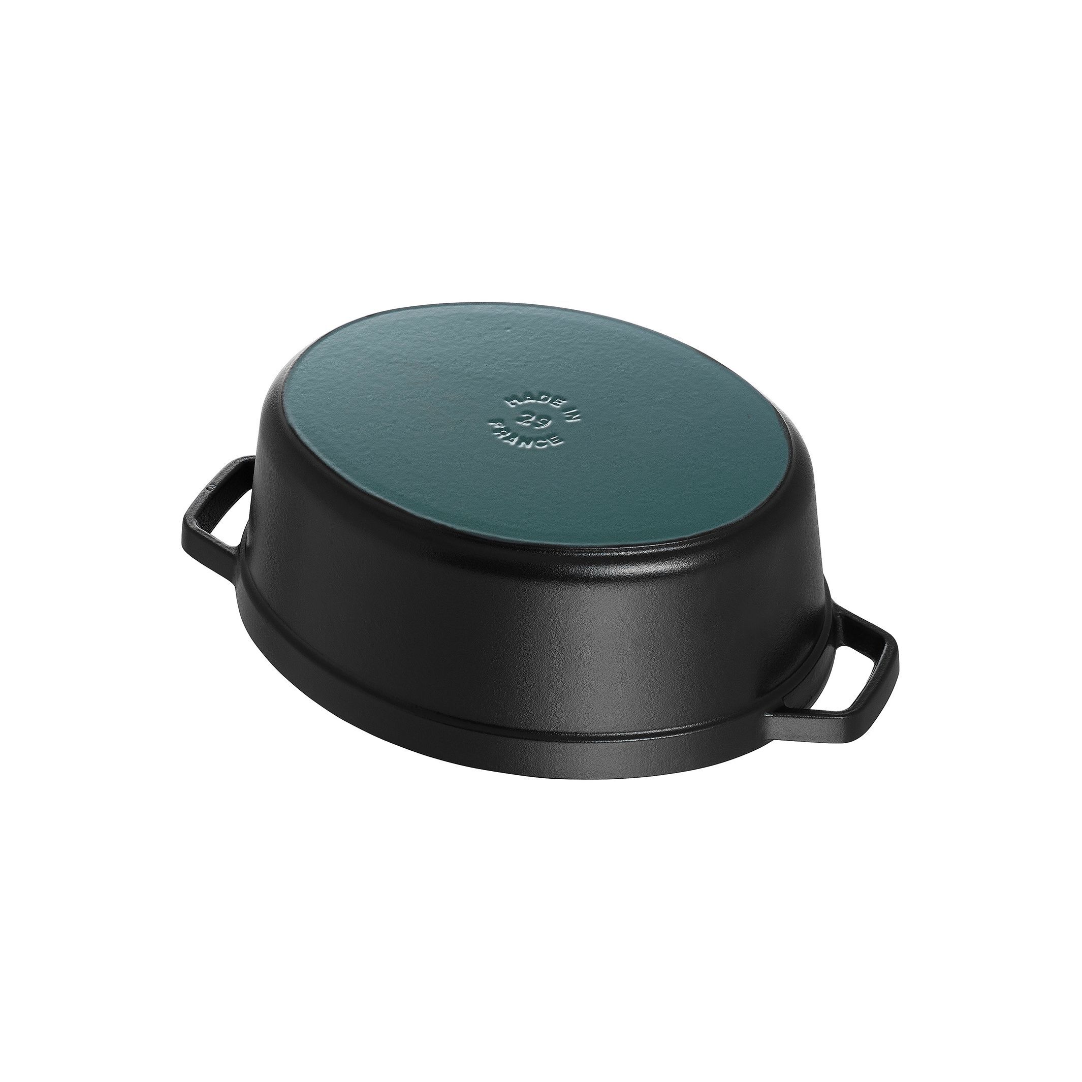 Cocotte 29 cm, oval, Schwarz, Gusseisen