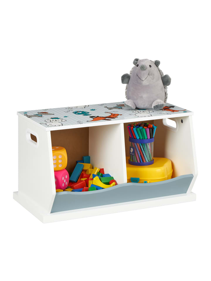 relaxdays Kinderregal in Bunt - (B)60 x (H)33 x (T)34 cm günstig kaufen onesize