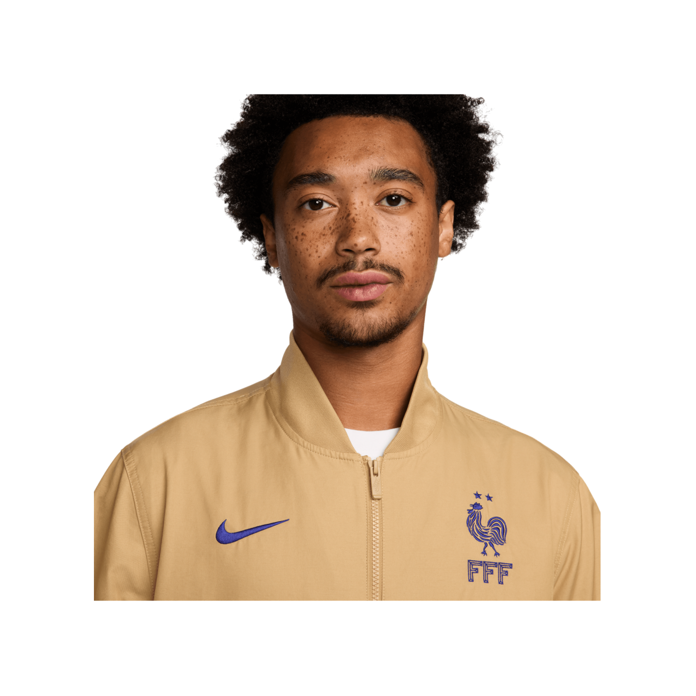 Nike Frankreich Woven Bomberjacke EM 2024 Gelb F714