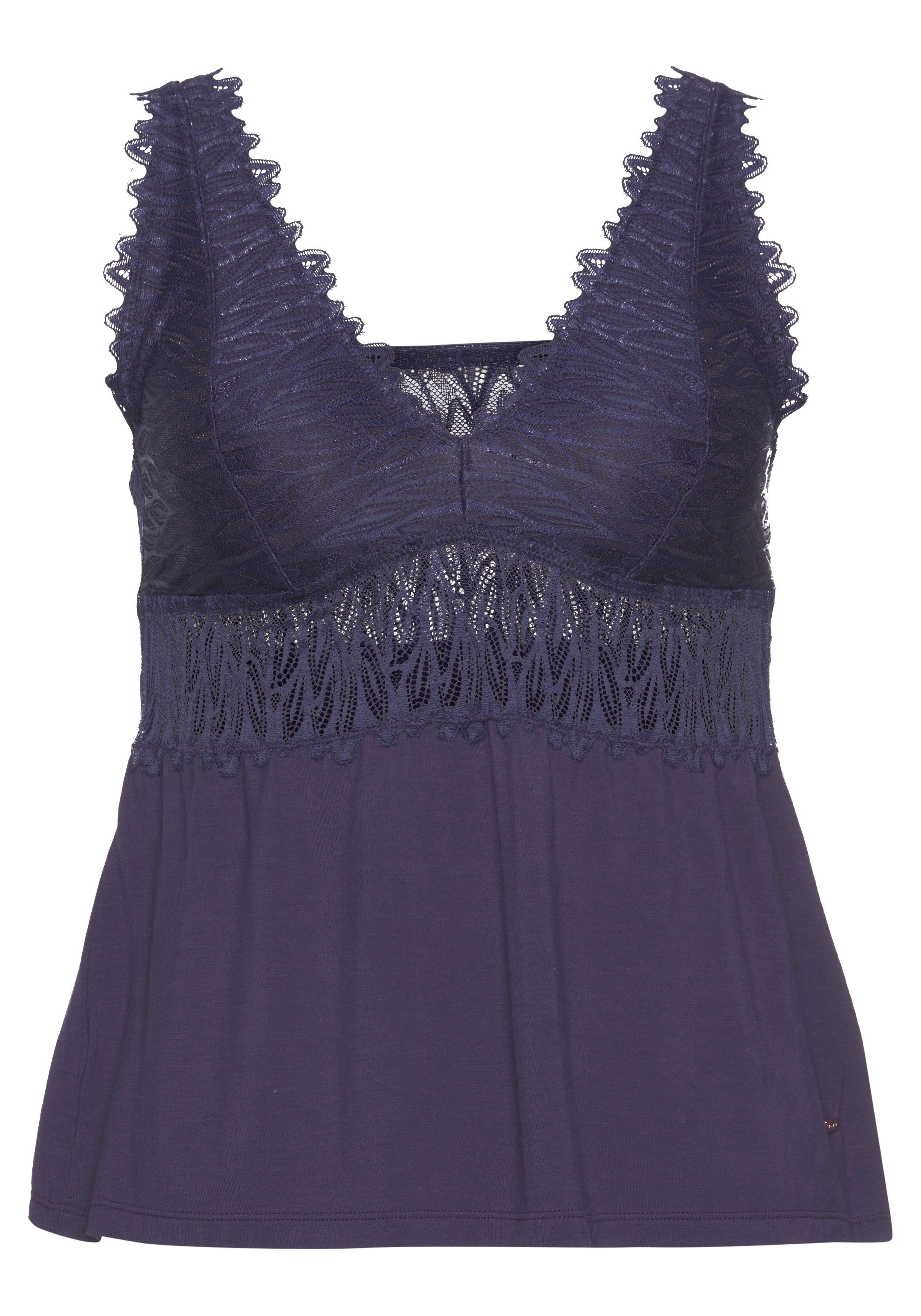 LASCANA Spitzentop mit Spitzendetails